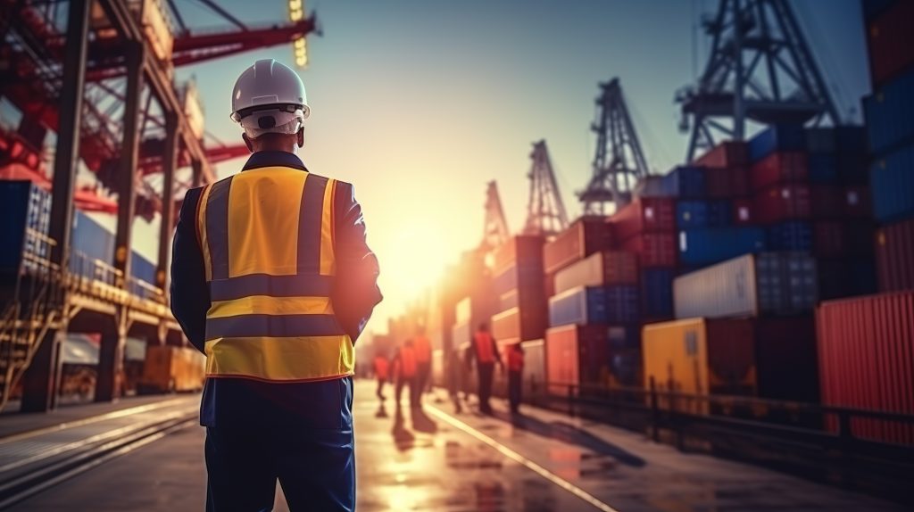 Control employees operate cranes, load intermediate container boxes, order trucks and move containers to maintain organisation, transport, import and export, and cargo freight logistics.